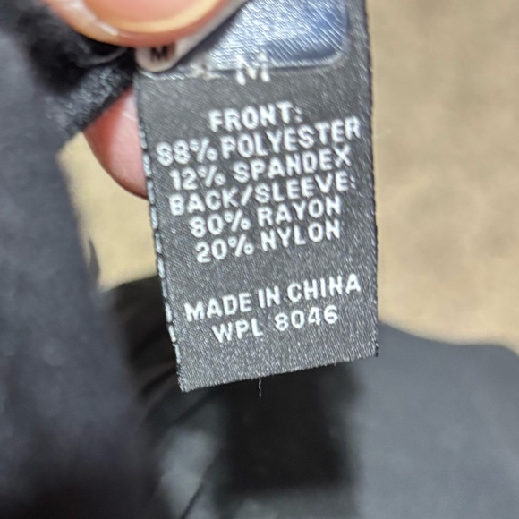 INC International Concepts Black women’s M Faux-mole skin fringe long sleeve - Picture 9 of 9